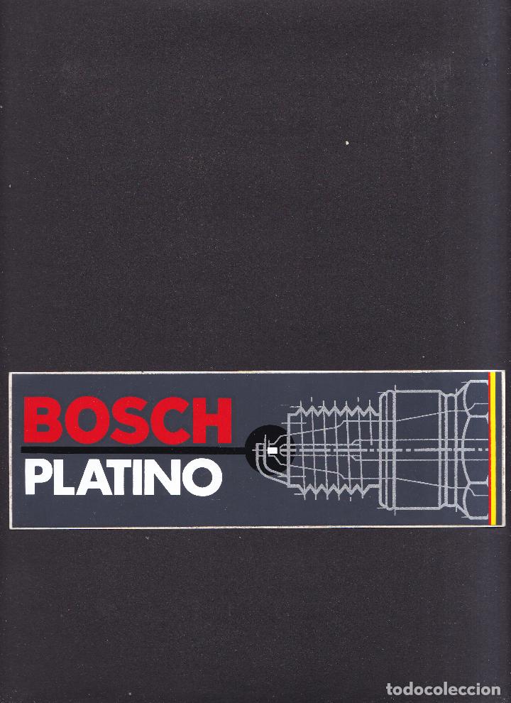 Coches y Motocicletas: BOSCH PLATINO BUJIAS - PEGATINA ADHESIVO STICKER - MOTOR CLASICO AUTOMOVIL MOTOCICLISMO