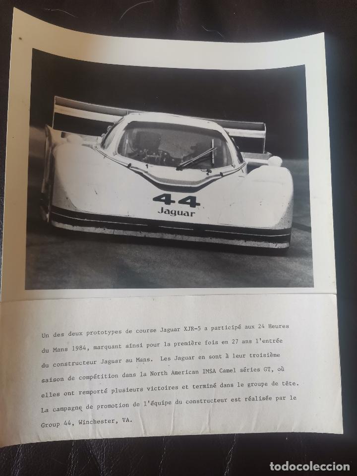 Coches y Motocicletas: 1984 RARA FOTOGRAFIA DE PRENSA JAGUAR XJR-5 LE MANS - RARE PRESS PHOTO JAGUAR XJR-5 LE MANS