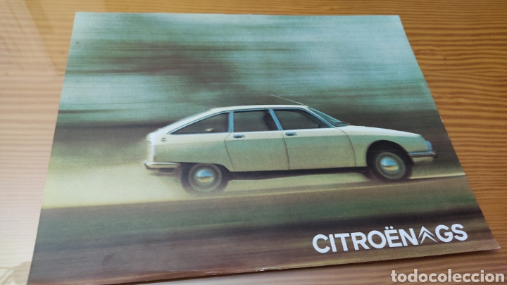 Coches y Motocicletas: Ficha de concesionario Citroen GS,original,a&ntilde;os 70,