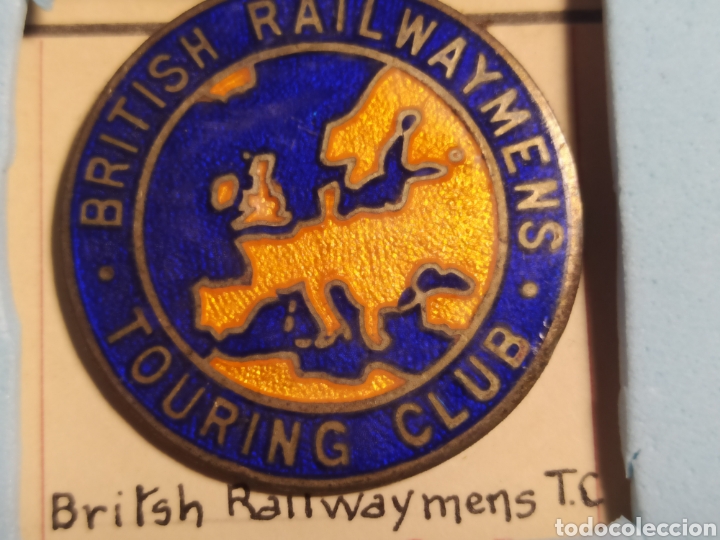 Automobili e Motociclette: PLACA ANTIGUA RERROVIARIOS. BRITISH RAILWAYMENS TOURING CLUB. 3 CM DIAMETRO