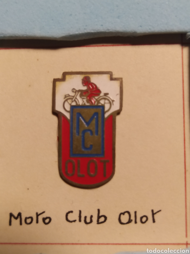 Coches y motocicletas: MOTO CLUB OLOT. PEGADO SOBRE CARTON DURO. CAPADO POR DETRAS. A&Ntilde;OS 60