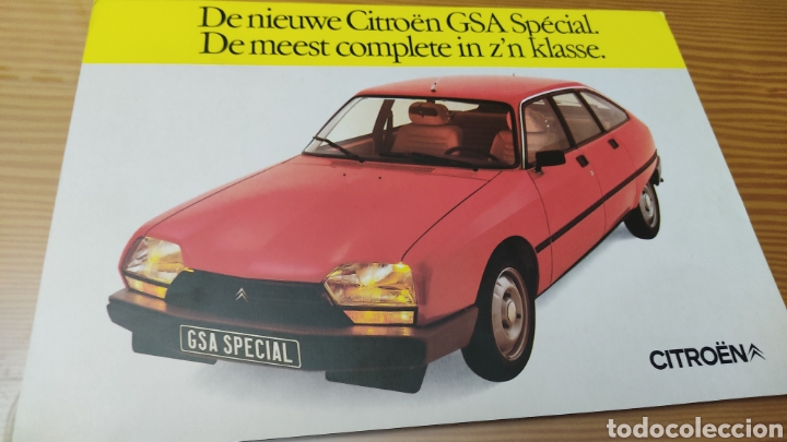 Coches y Motocicletas: Autentica Ficha concesionario del Citro&euml;n GSA Special,a&ntilde;os 80