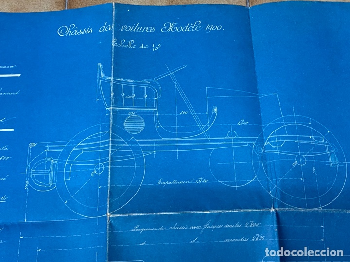 Voitures et Motocyclettes: PLANO DE CHASIS 1900. CHASSIS VOITURES MOD&Eacute;LE 1900. ORIGINAL,
