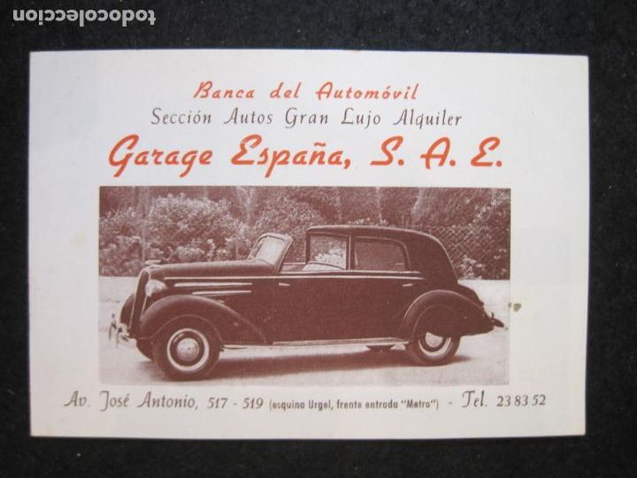 Carros e motociclos: BARCELONA-BANCA DEL AUTOMOVIL GARAGE ESPA&Ntilde;A-PUBLICIDAD ANTIGUA-VER FOTOS-(K-5029)