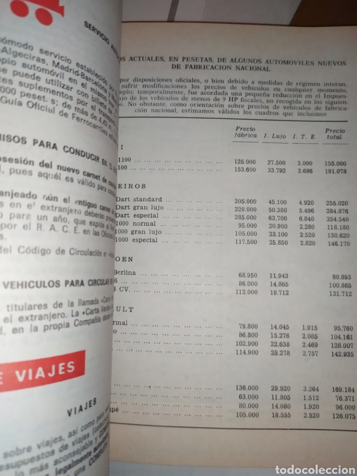 Coches y Motocicletas: VADEMÉCUM AUTOMOVILÍSTICO 1968 - Foto 22 - 302899353