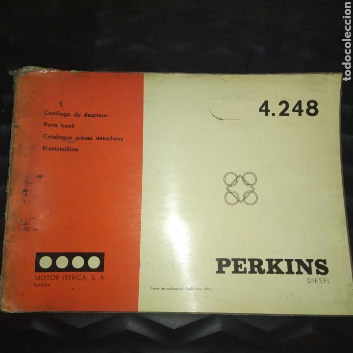 Carros e motociclos: Catalogo recambios motor Perkins 4248