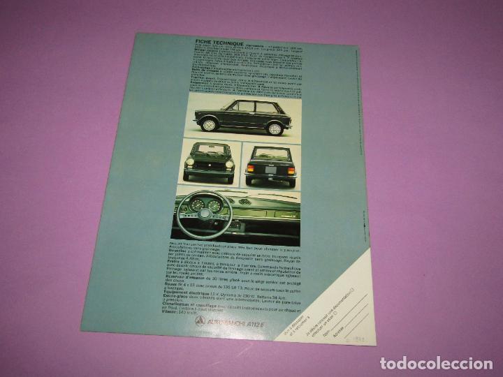 Cars and Motorcycles: Antiguo Folleto Catalogo del Autom&oacute;vil AUTOBIANCHI A 112 E del A&ntilde;o 1972