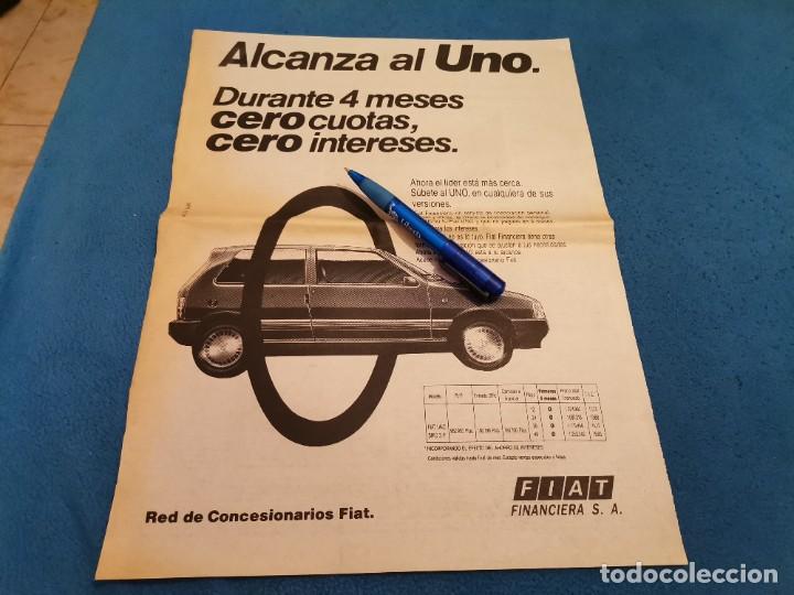 Coches y Motocicletas: COCHE FIAT UNO ANUNCIO PUBLICIDAD PERIODICO 1989