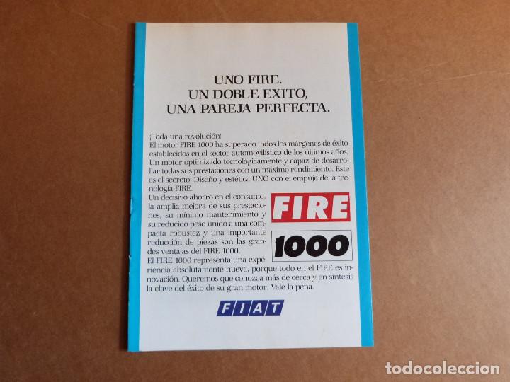 Coches y Motocicletas: Catalogo publicitario Fiat Uno Fire 1000
