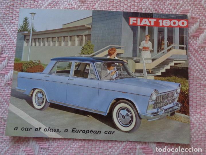 Coches y Motocicletas: HOJA PUBLICITARIA - FICHA TECNICA DEL FIAT 1800 EN INGLES