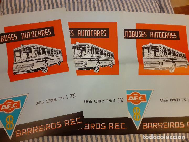 Carros e motociclos: PUBLICIDAD CAT&Aacute;LOGO FICHA T&Eacute;CNICA AUTOBUSES BARREIROS LOTE DE TRES1961 original