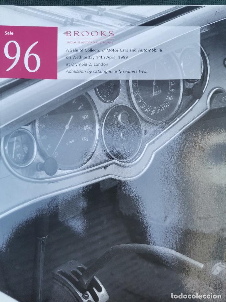 Coches y Motocicletas: 1999 CATALOGO BROOKS - COLLECTORS MOTOR CARS AND AUTOMOBILIA - FERRARI - JAGUAR - ALVIS