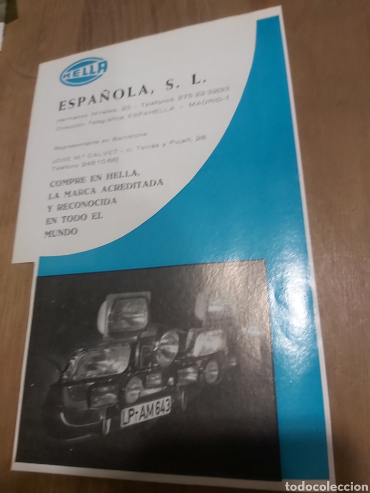 Carros e motociclos: HELLA FAROS BARCELONA REPRESENTANTE CALVET