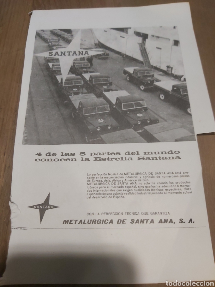 Coches y Motocicletas: 1967LAMINA LIBRO PUBLICIDAD SANTANA AUTOM&Oacute;VILES TODO TERRENO SANTA ANA