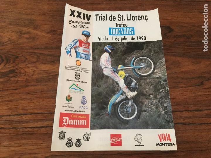 Coches y Motocicletas: PROGRAMA XXVI CAMPEONATO DEL MUNDO DE TRIAL ST. LLOREN&Ccedil; Viella 1990 MONTESA, JORDI TARRES ETC MOTO