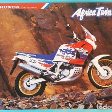 Voitures et Motocyclettes: CATALOGO HONDA XRV 750 AFRICA TWIN 1993, XRW750 AFRICATWIN MOTO FOLLETO BROCHURE. Lote 313322728