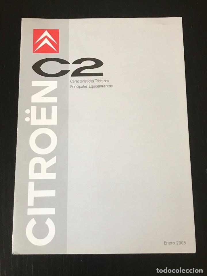 Coches y Motocicletas: CITROEN C2 - FOLLETO CARACTERISTICAS TECNICAS EQUIPAMIENTO - ENERO 2005 - FURIO SX VTR VTS