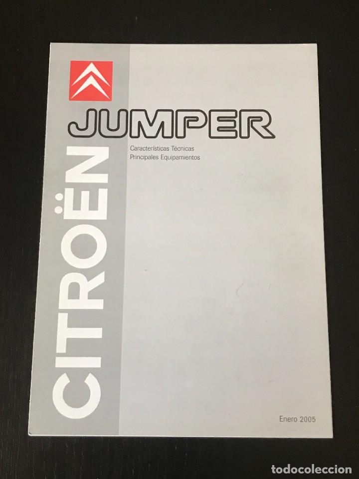 Coches y Motocicletas: CITROEN JUMPER FURGONETA - FOLLETO CARACTERISTICAS TECNICAS EQUIPAMIENTO - ENERO 2005 -FURGON COMBI