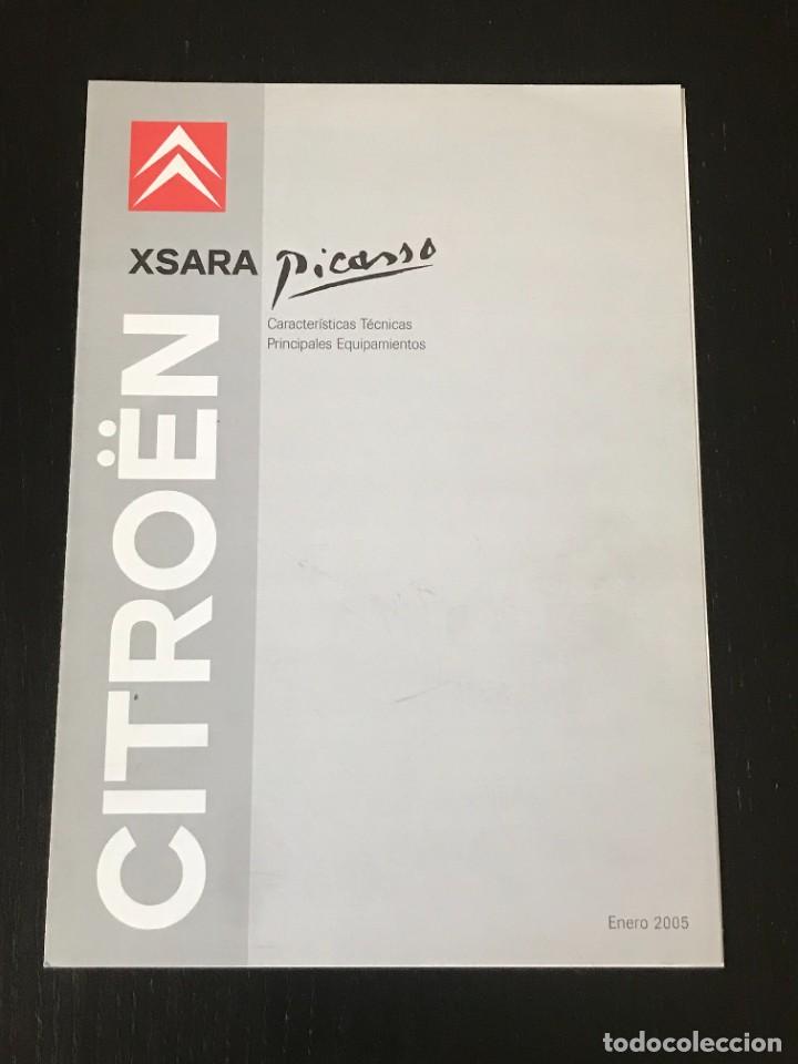 Coches y Motocicletas: CITROEN XSARA PICASSO - FOLLETO CARACTERISTICAS TECNICAS EQUIPAMIENTO - ENERO 2005 - X SX EXCLUSIVE