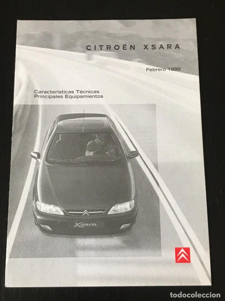 Coches y Motocicletas: CITROEN XSARA - FOLLETO CARACTERISTICAS TECNICAS EQUIPAMIENTO - FEBRERO 1998 SX VTS LX EXCLUSIVE