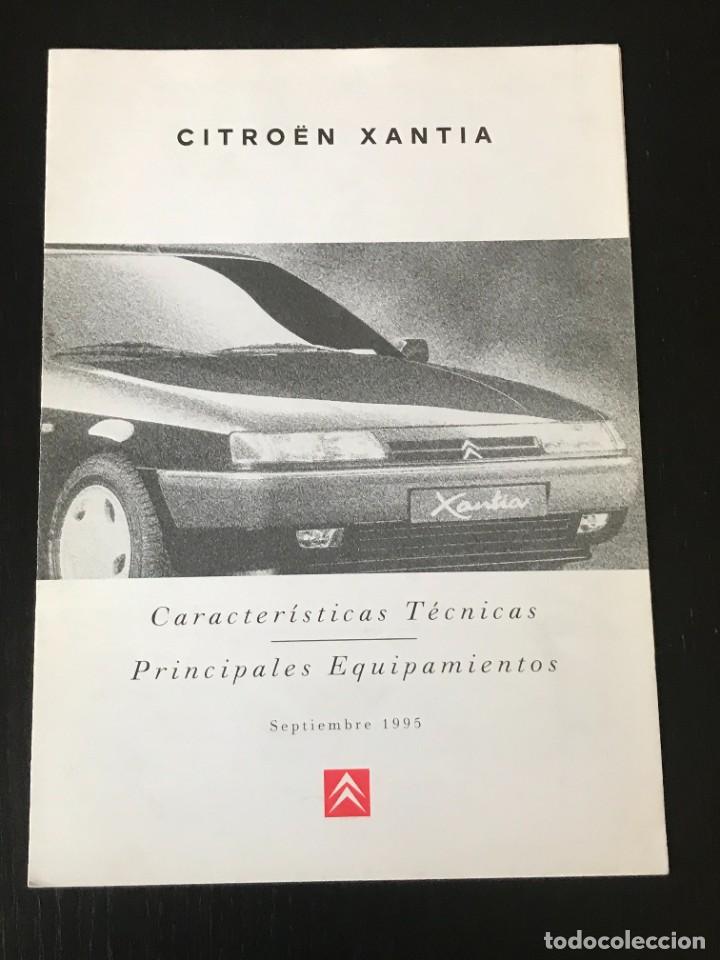 Coches y Motocicletas: CITROEN XANTIA - FOLLETO CARACTERISTICAS TECNICAS EQUIPAMIENTO - SEPTIEMBRE 1995 - X SX VSX TURBO D