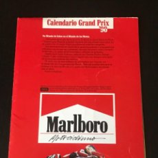 Coches y Motocicletas: MARLBORO MOTOCICLISMO CALENDARIO GRAND PRIX ´90 1990 - POSTER CRIVILLE PILOTOS CARRERAS CIRCUITOS. Lote 314700888