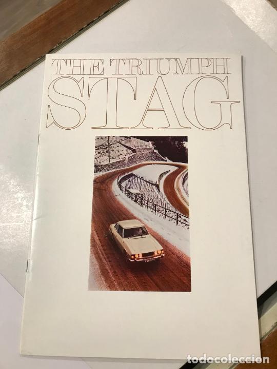 Coches y motocicletas: Catalogo The Triumph stag 24 p&aacute;ginas a&ntilde;os 70 mide 29,5, x 20,5 cms en ingl&eacute;s