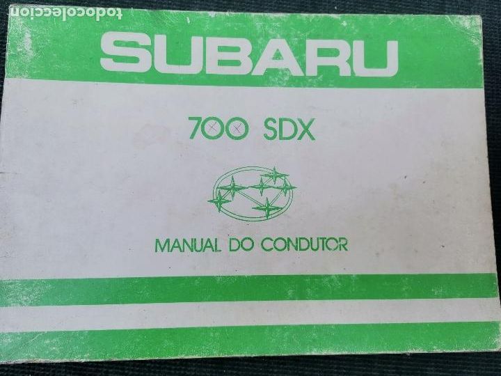 Coches y Motocicletas: 1982 MANUAL DE INSTRUCCIONES SUBARU SDX