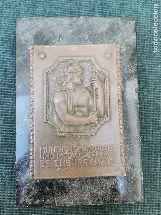 Coches y Motocicletas: ANTIGUA PLACA MUNITIONS MATERIALE UND METALL WERKE AG BEYENBURG AN DER WUPPER