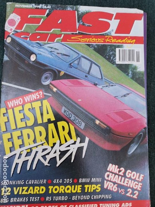 Coches y motocicletas: 1994 REVISTA FAST CAR - MK2 GOLF CHALLENGE VR6 VS 2.2 - WHO WINS FORD FIESTA OR FERRARI