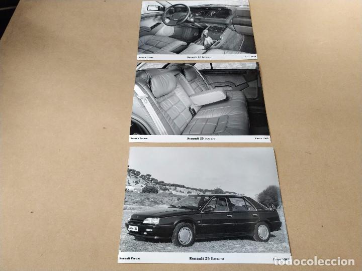Cars and Motorcycles: 3 FOTOS RENAULT 25 BACCARA - RENAULT PRENSA - A&Ntilde;O 1989