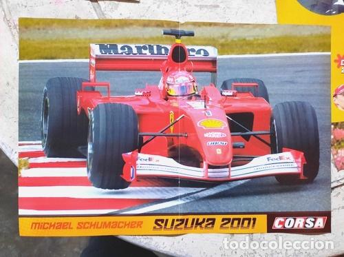 Coches y motocicletas: lote de posters ferrari f1 antiguos con ficha tecnica