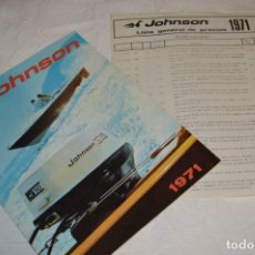 Coches y Motocicletas: JOHNSON / AÑO 1971 - CATÁLOGO / CARACTERÍSTICAS - MOTORES FUERA BORDA EN ESPAÑOL ¡MIRA MUY RARO!. Lote 320005328