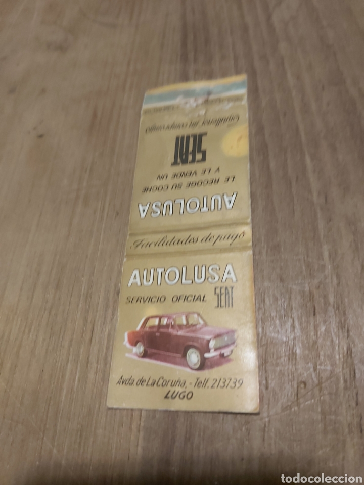 Carros e motociclos: SERVICIO OFICIAL SEAT AUTOLUSA AVDA CORU&Ntilde;A CAJA CERILLAS VINTAGE PUBLICIDAD F&Oacute;SFOROS