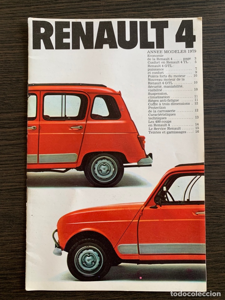 Carros e motociclos: Cat&aacute;logo folleto de publicidad Renault 4 tl gtl de 1979