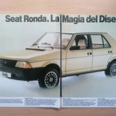 Coches y Motocicletas: CATÁLOGO FOLLETO PUBLICITARIO SEAT RONDA, 1982. 4 HOJAS DESPLEGABLE. VER FOTOS