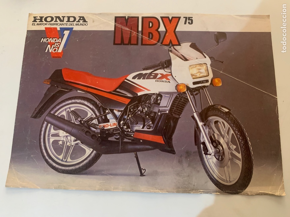 Coches y Motocicletas: Cat&aacute;logo folleto publicidad honda MBX 75 de 1984