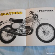 Coches y Motocicletas: ANTIGUA FICHA TECNICA.MOTO BULTACO FRONTERA.CEMOTO. 1974. Lote 325508403