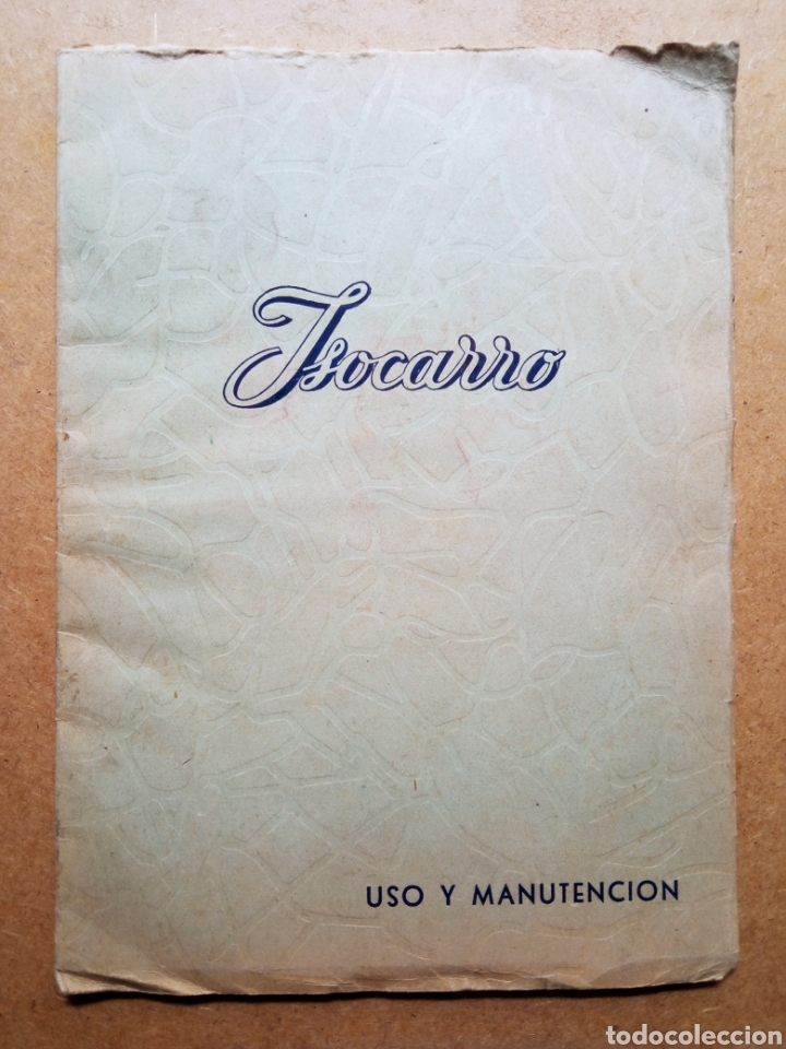 Automobili e Motociclette: ISO MOTOR ITALIA MANUAL ISOCARRO A&Ntilde;OS '60