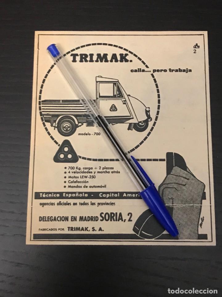 Autos und Motorr&auml;der: TRIMAK MOTOCARRO MOTO-CARRO - RECORTE PRENSA REVISTA ANUNCIO PUBLICIDAD
