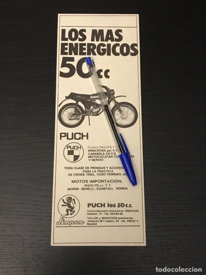 Autos und Motorr&auml;der: PUCH 50 CC DAKOTA MINICROSS CARABELA SIMPSON CICLOMOTOR - RECORTE PRENSA REVISTA ANUNCIO PUBLICIDAD