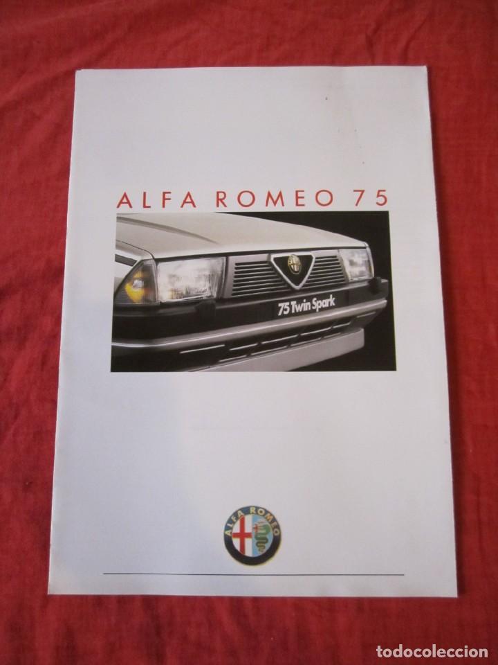 Coches y motocicletas: Alfa Romeo 75 Twin Spark Catalogo Folleto Publicitario Concesionario (REF-FJL2)