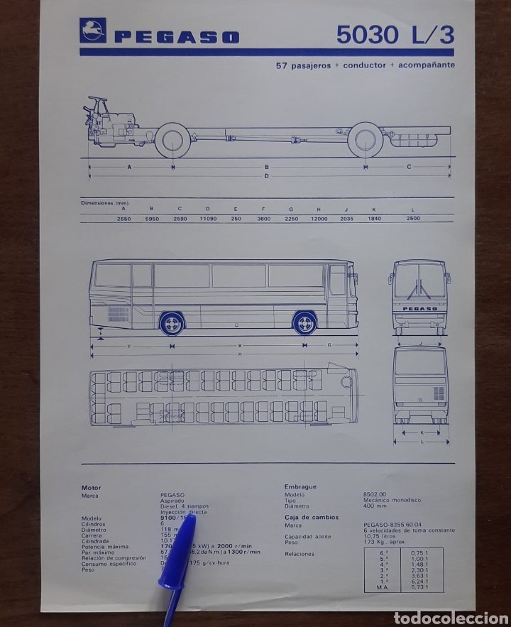 Autos und Motorr&auml;der: Ficha t&eacute;cnica autobus autocar pegaso 5030 L 3 de 1981