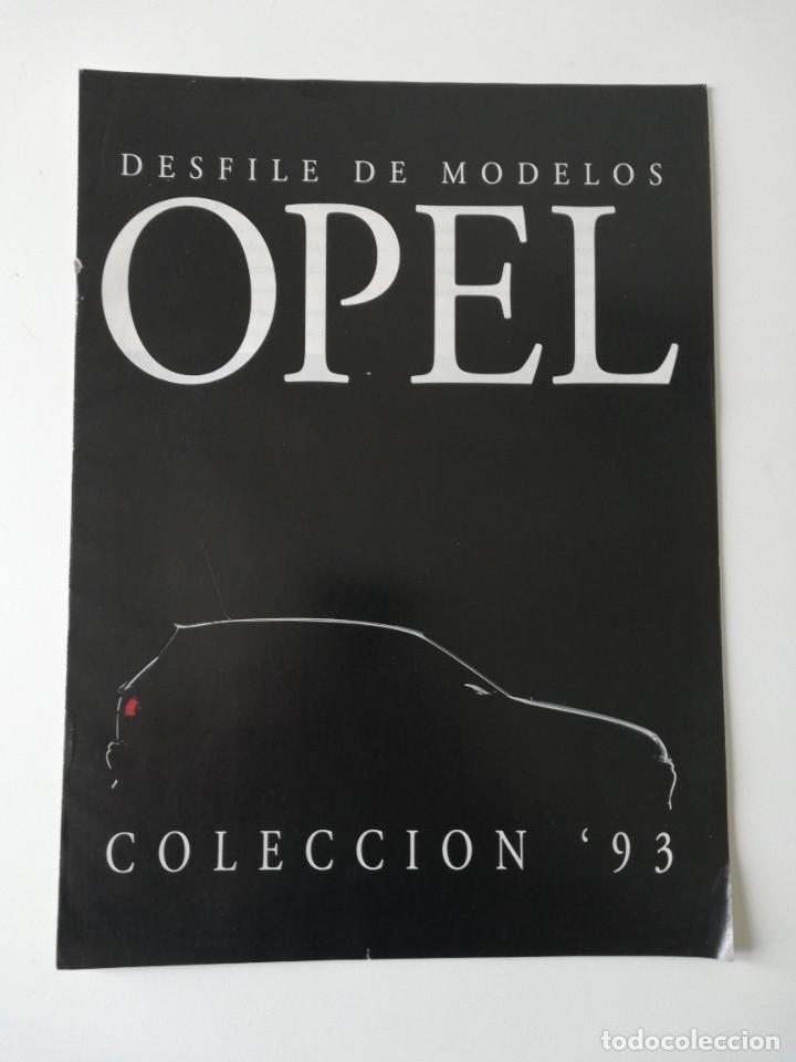 Coches y Motocicletas: CATALOGO DESFILE DE MODELOS OPEL 1993