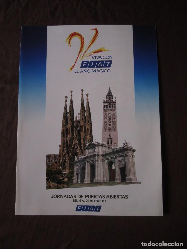 Coches y Motocicletas: FIAT Jornadas de Puertas Abiertas 1992 Catalogo Folleto Publicitario Concesionario (REF-FJL7)