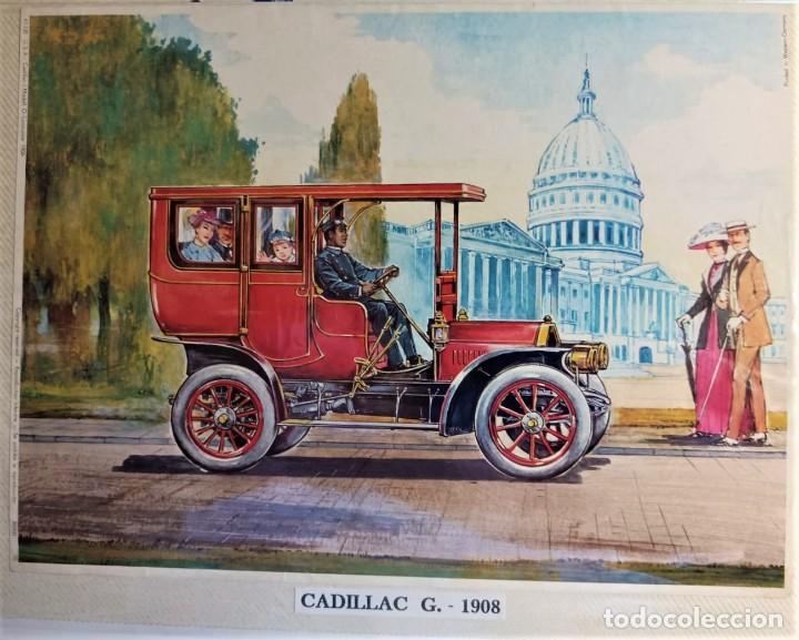 Carros e motociclos: 3 L&Aacute;MINAS DE COCHES ANTIGUOS MEDIDAS, 25 X 20 CMS.