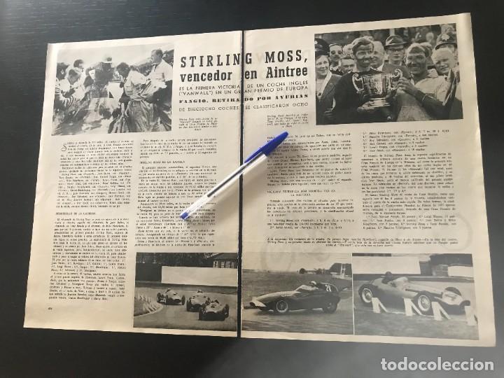 Coches y motocicletas: GP EUROPA AINTREE 1957 - ARTICULO PRENSA RECORTE - VANWALL MASERATI FERRARI MOSS FORMULA