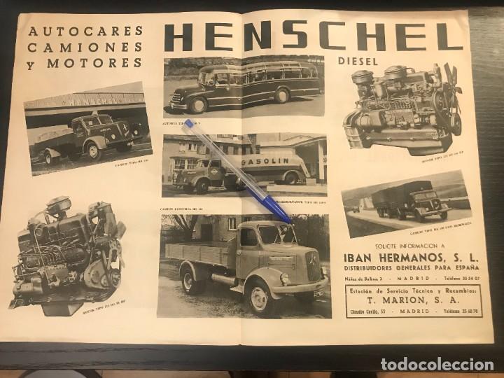 Coches y motocicletas: HENSCHEL DIESEL CAMION AUTOCAR MOTOR - ANUNCIO RECORTE PUBLICIDAD ORIGINAL - A&Ntilde;O 1952 - NO PEGASO