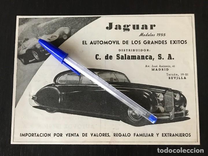 Coches y Motocicletas: JAGUAR MODELOS 55 C. DE SALAMANCA SA - ANUNCIO RECORTE PUBLICIDAD ORIGINAL - A&Ntilde;O 1955