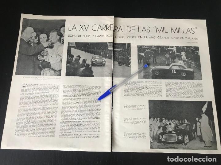 Coches y motocicletas: MIL MILLAS MILLE MIGLIA 1948 - ARTICULO PRENSA RECORTE - COCHE AUTO AUTOMOVIL BIONDETTI FERRARI